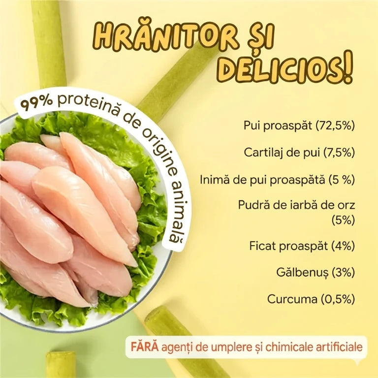 Merchis - Bețișoare naturale de catnip pentru dinți sănătoși și îndepărtarea ghemotoacelor de păr